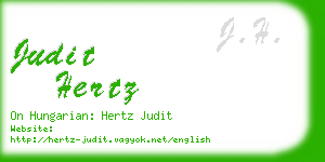 judit hertz business card